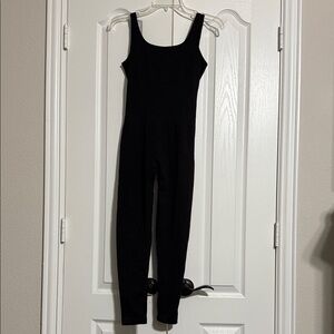 Black Women's Tummy Control Hollow Back Jumpsuit